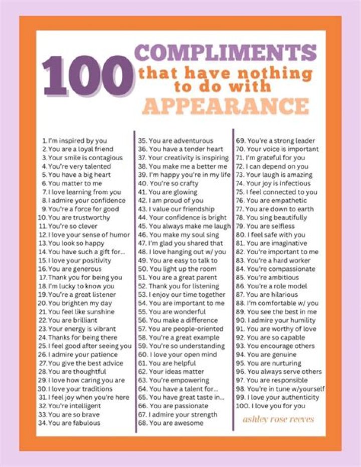 100 Compliments for Girls How to Make a Woman Feel Special