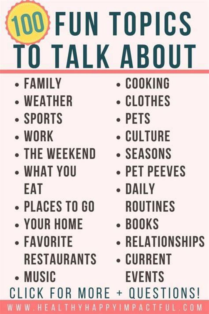 100 Things To Talk About With Your Crush What To Talk About With Your