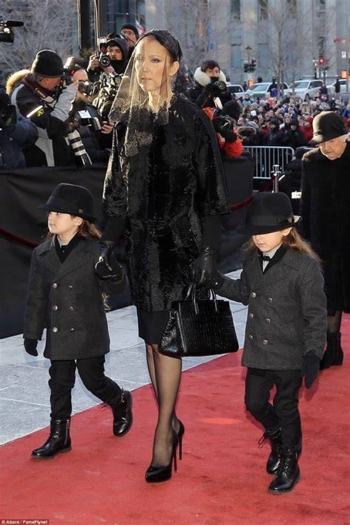 Celine Dion leads second day of mourning at Ren&eacute; Ang&eacute;lil's funeral