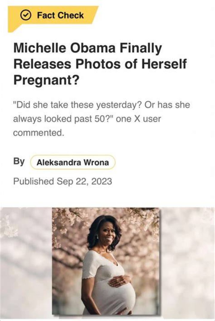 Fact Check Michelle Obama Finally Releases Photos of Herself Pregnant?