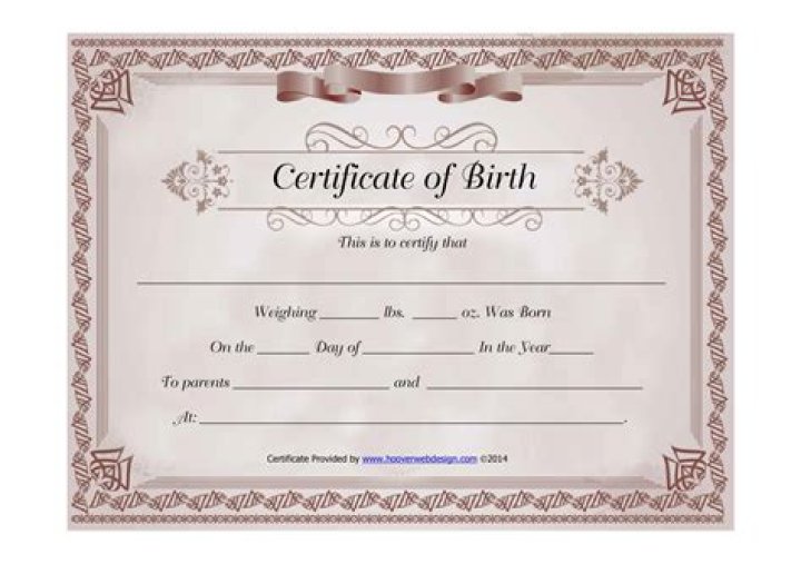 Fake Birth Certificate Template Free ] Download Birth in Novelty