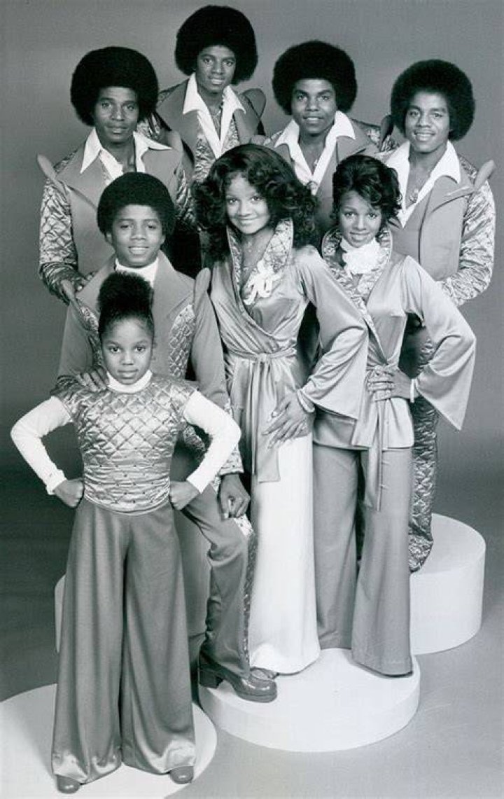 From left, back row Jackie Jackson, Michael Jackson, Tito Jackson