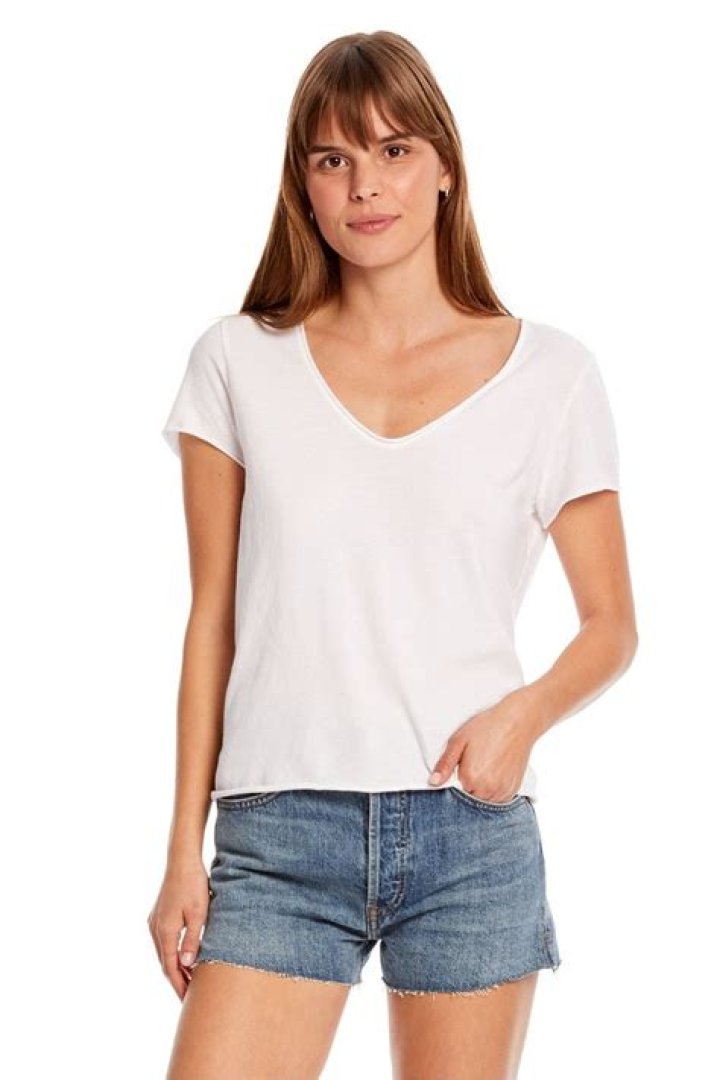 Michael Stars Womens Jade Soft VNeck Tshirt Redwood, Size XS V