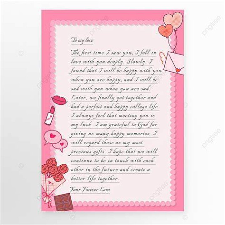 Pink Valentines Day Love Confession Letter Template Download on Pngtree