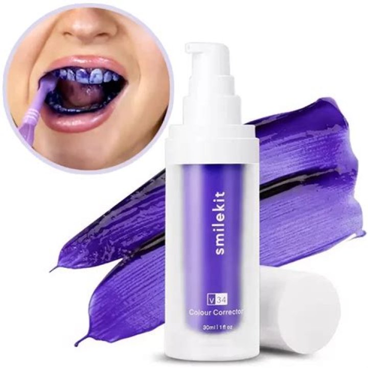 Purple Toothpaste for Teeth Whitening Colour Corrector