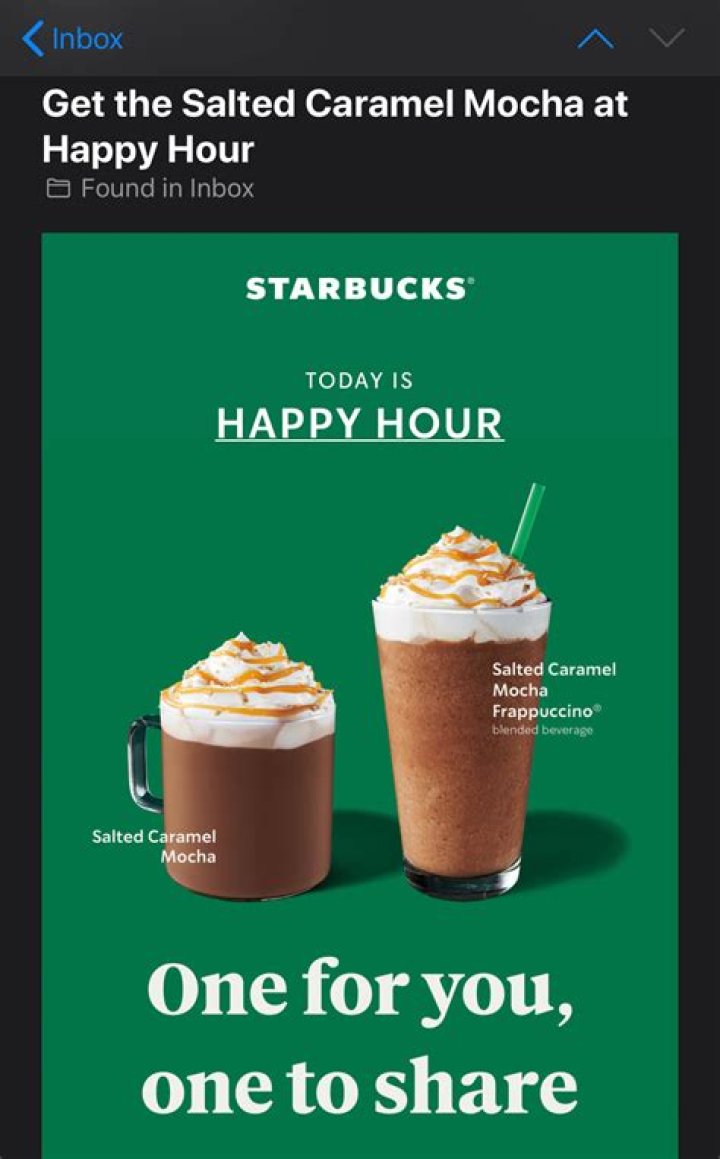 Starbucks BOGO Happy Hour Is Back On August 20