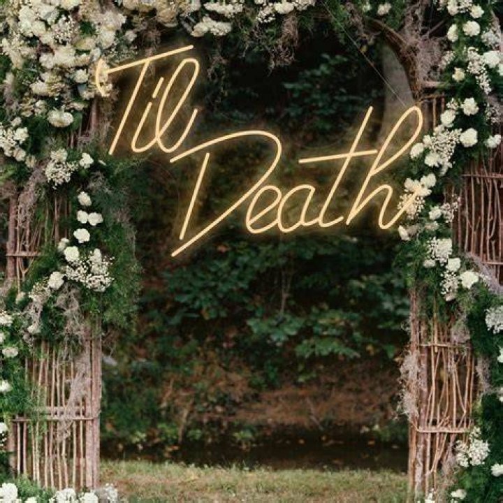 Til Death Neon Style Wedding Sign Hire U.K SM Discos